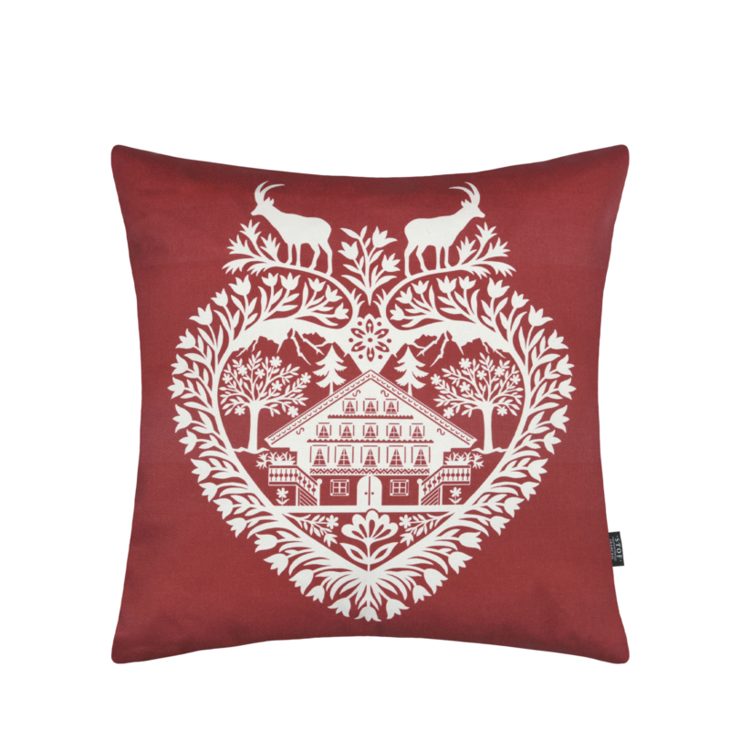 Coussin 50×50 – Everest – motif poya Plaids et coussins meublespin.fr - mobilier et de décoration de style montagne ou chalet- meubles en pin, mobilier en bois massif de qualité, canapés convertibles - https://meublespin.fr