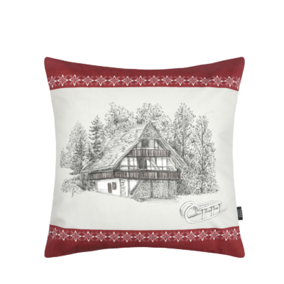 Coussin 50×50 – Taran – motif chalet Plaids et coussins meublespin.fr - mobilier et de décoration de style montagne ou chalet- meubles en pin, mobilier en bois massif de qualité, canapés convertibles - https://meublespin.fr