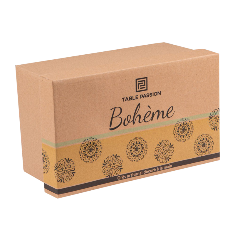 Coffret de 4 bols Bohème 14 cm Vaisselle Bohème meublespin.fr - mobilier et de décoration de style montagne ou chalet- meubles en pin, mobilier en bois massif de qualité, canapés convertibles - https://meublespin.fr