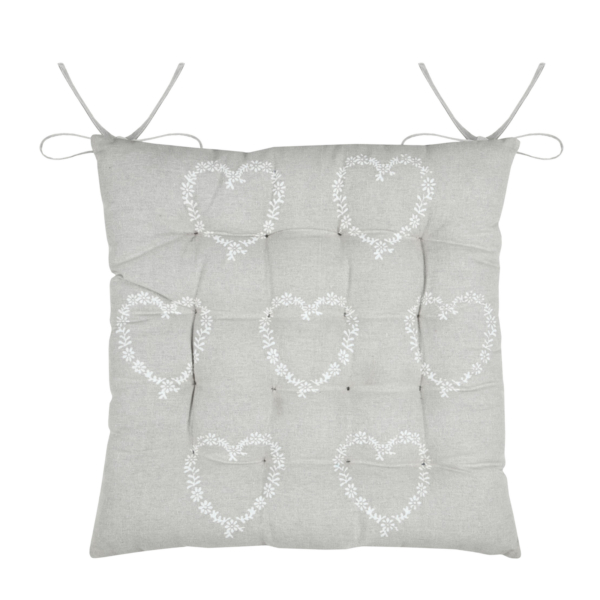 Galette Arbin gris coeur 40 x 40 cm Galettes de Chaises meublespin.fr - vente de mobilier et de décoration de style montagne ou chalet- vente de meubles en pin et canapés convertibles - https://meublespin.fr