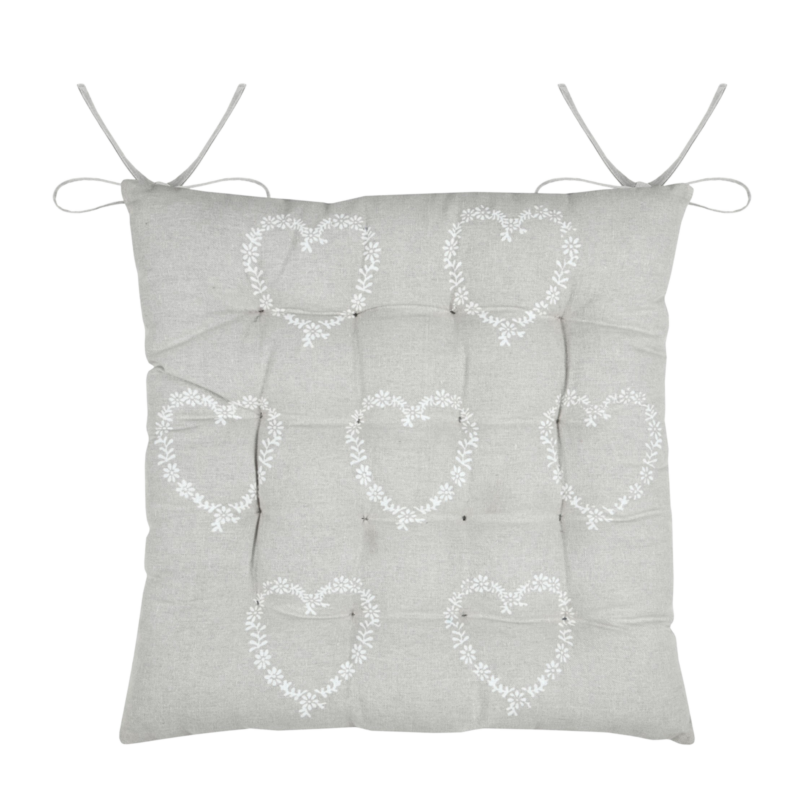 Galette de Chaise: Arbin gris coeur 38 x 38 cm Galettes de Chaises meublespin.fr - mobilier et de décoration de style montagne ou chalet- meubles en pin, mobilier en bois massif de qualité, canapés convertibles - https://meublespin.fr