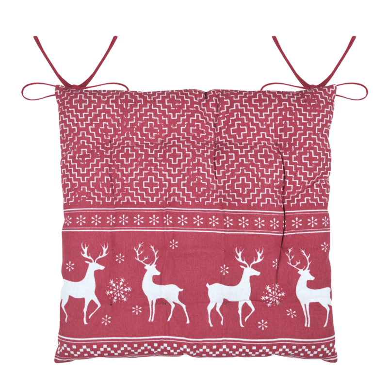 Galette de Chaise: Arbin rouge cerf 38 x 38 cm Galettes de Chaises meublespin.fr - mobilier et de décoration de style montagne ou chalet- meubles en pin, mobilier en bois massif de qualité, canapés convertibles - https://meublespin.fr