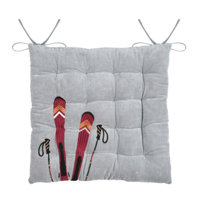 Galette de Chaise: Chamonix grise 36 x 36 cm Galettes de Chaises meublespin.fr - mobilier et de décoration de style montagne ou chalet- meubles en pin, mobilier en bois massif de qualité, canapés convertibles - https://meublespin.fr