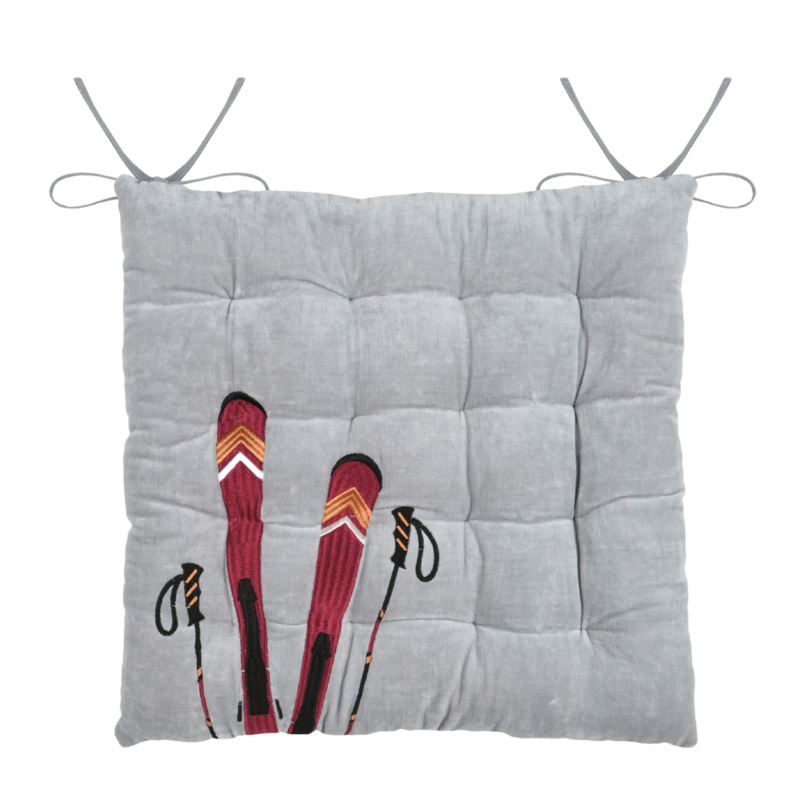 Galette de Chaise: Chamonix grise 36 x 36 cm Galettes de Chaises meublespin.fr - mobilier et de décoration de style montagne ou chalet- meubles en pin, mobilier en bois massif de qualité, canapés convertibles - https://meublespin.fr