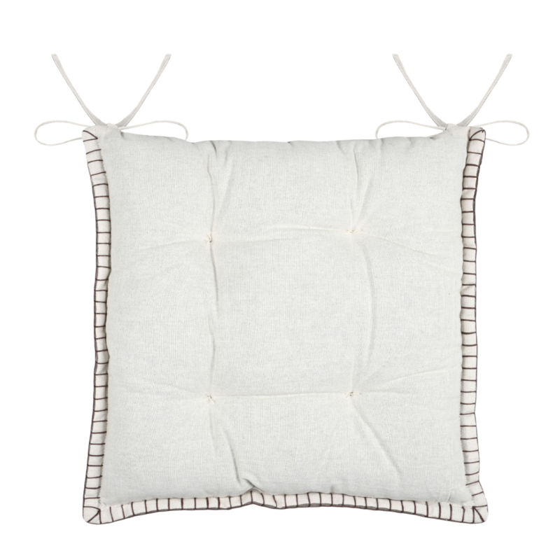 Galette de Chaise: Landry taupe 38 x 38 cm Galettes de Chaises meublespin.fr - mobilier et de décoration de style montagne ou chalet- meubles en pin, mobilier en bois massif de qualité, canapés convertibles - https://meublespin.fr