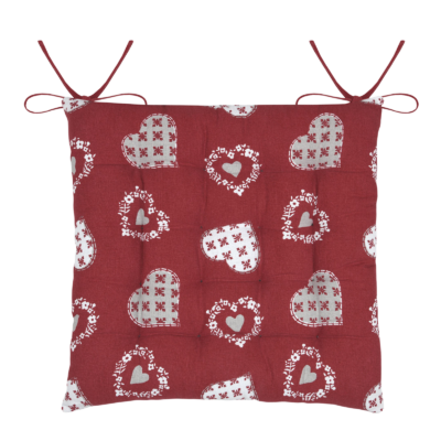 Galette de Chaise: Ornon rouge 38 x 38 cm Galettes de Chaises meublespin.fr - mobilier et de décoration de style montagne ou chalet- meubles en pin, mobilier en bois massif de qualité, canapés convertibles - https://meublespin.fr