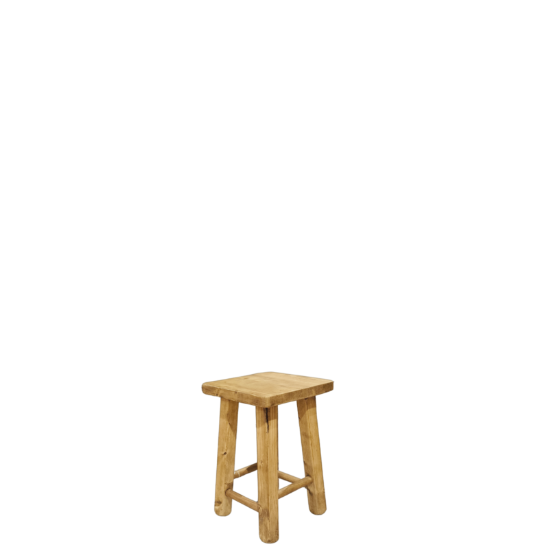 Tabouret carré en pin massif Bancs & Tabourets meublespin.fr - mobilier et de décoration de style montagne ou chalet- meubles en pin, mobilier en bois massif de qualité, canapés convertibles - https://meublespin.fr