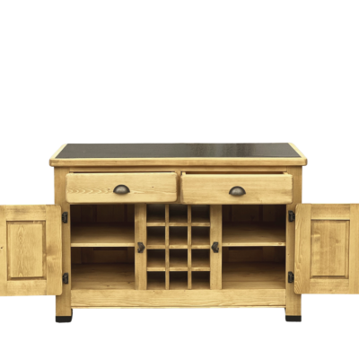 Grand billot de boucher double face en pin Massif Morzine 134 cm Chamonix meublespin.fr - mobilier et de décoration de style montagne ou chalet- meubles en pin, mobilier en bois massif de qualité, canapés convertibles - https://meublespin.fr