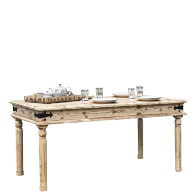 Table Campagnarde – Bord de mer 160 cm en Pin Massif Arcachon Tables repas en bois massif meublespin.fr - mobilier et de décoration de style montagne ou chalet- meubles en pin, mobilier en bois massif de qualité, canapés convertibles - https://meublespin.fr