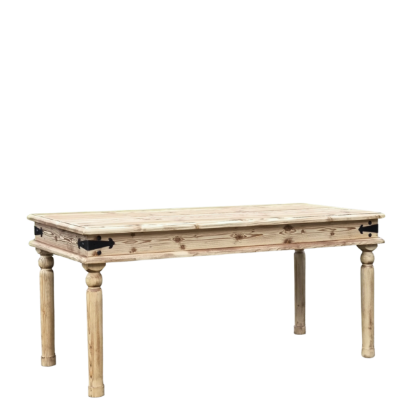 Table Campagnarde – Bord de mer 160 cm en Pin Massif Arcachon Tables repas en bois massif meublespin.fr - vente de mobilier et de décoration de style montagne ou chalet- vente de meubles en pin et canapés convertibles - https://meublespin.fr