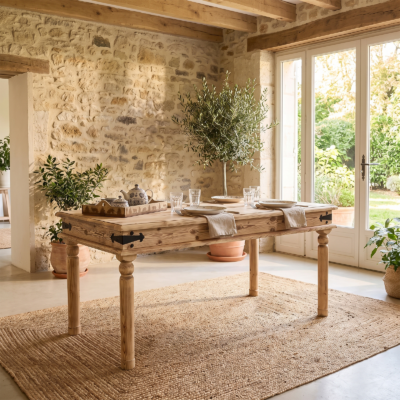 Table Campagnarde – Bord de mer 160 cm en Pin Massif Arcachon - meublespin.fr - Tables repas en bois massif Table Campagnarde – Bord de mer 160 cm en Pin Massif Arcachon Tables repas en bois massif meublespin.fr - mobilier et de décoration de style montagne ou chalet- meubles en pin, mobilier en bois massif de qualité, canapés convertibles - https://meublespin.fr
