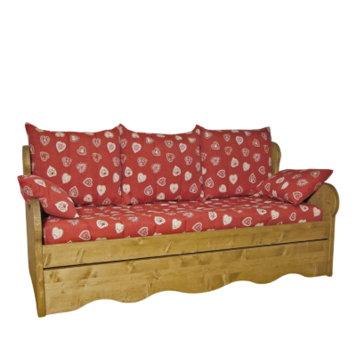 Canapé fixe 4 places en Pin Massif (Fabrication Française) –  Brison Canapés fixes meublespin.fr - mobilier et de décoration de style montagne ou chalet- meubles en pin, mobilier en bois massif de qualité, canapés convertibles - https://meublespin.fr