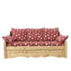 Canapé fixe 4 places Jura en Pin Massif – Tissu Brison Canapés fixes meublespin.fr - vente de mobilier et de décoration de style montagne ou chalet- vente de meubles en pin et canapés convertibles - https://meublespin.fr