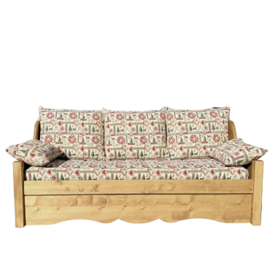 Canapé fixe 4 places Jura en Pin Massif – Tissu Poligny Canapés fixes meublespin.fr - mobilier et de décoration de style montagne ou chalet- meubles en pin, mobilier en bois massif de qualité, canapés convertibles - https://meublespin.fr