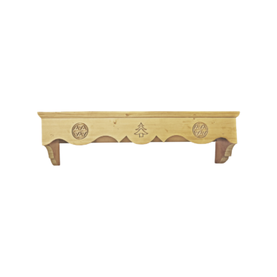 Étagère Sculptée Chalet 110 cm Chalet meublespin.fr - mobilier et de décoration de style montagne ou chalet- meubles en pin, mobilier en bois massif de qualité, canapés convertibles - https://meublespin.fr