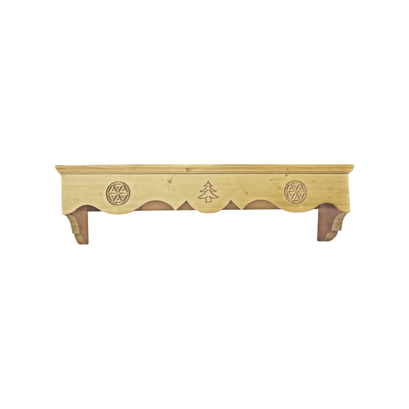 Étagère Sculptée Chalet 110 cm Chalet meublespin.fr - mobilier et de décoration de style montagne ou chalet- meubles en pin, mobilier en bois massif de qualité, canapés convertibles - https://meublespin.fr