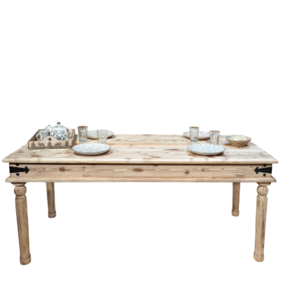 Table Campagnarde – Bord de mer 200 cm en Pin Massif Arcachon Tables repas en bois massif meublespin.fr - mobilier et de décoration de style montagne ou chalet- meubles en pin, mobilier en bois massif de qualité, canapés convertibles - https://meublespin.fr