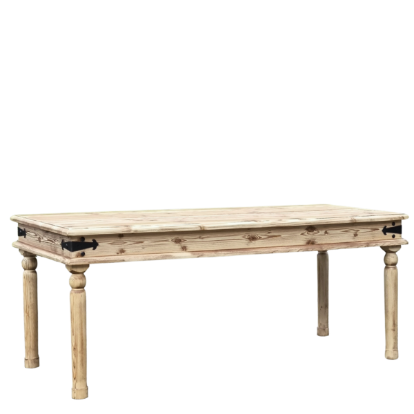 Table Campagnarde – Bord de mer 200 cm en Pin Massif Arcachon Tables repas en bois massif meublespin.fr - vente de mobilier et de décoration de style montagne ou chalet- vente de meubles en pin et canapés convertibles - https://meublespin.fr