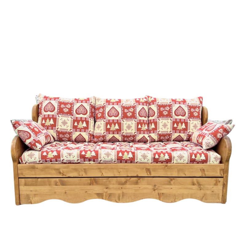 Canapé fixe 4 places en Pin Massif (Fabrication Française) –  Chatel Chenillet Canapés fixes meublespin.fr - mobilier et de décoration de style montagne ou chalet- meubles en pin, mobilier en bois massif de qualité, canapés convertibles - https://meublespin.fr