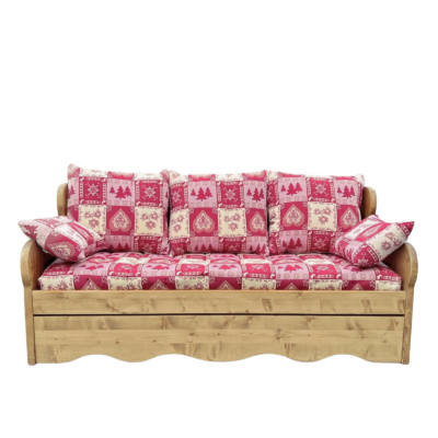 Canapé Montagne 4 places fixe en Pin (Fabrication Française) –  Chatel Rouge Canapés fixes meublespin.fr - mobilier et de décoration de style montagne ou chalet- meubles en pin, mobilier en bois massif de qualité, canapés convertibles - https://meublespin.fr