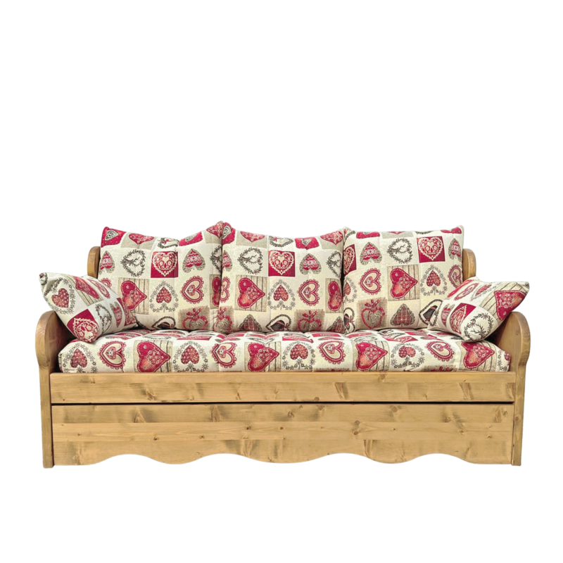 Canapé fixe 4 places en Pin Massif (Fabrication Française) –  Choisy Canapés fixes meublespin.fr - mobilier et de décoration de style montagne ou chalet- meubles en pin, mobilier en bois massif de qualité, canapés convertibles - https://meublespin.fr