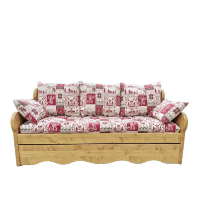 Canapé fixe 4 places en Pin Massif (Fabrication Française) –  Faucigny Canapés fixes meublespin.fr - mobilier et de décoration de style montagne ou chalet- meubles en pin, mobilier en bois massif de qualité, canapés convertibles - https://meublespin.fr