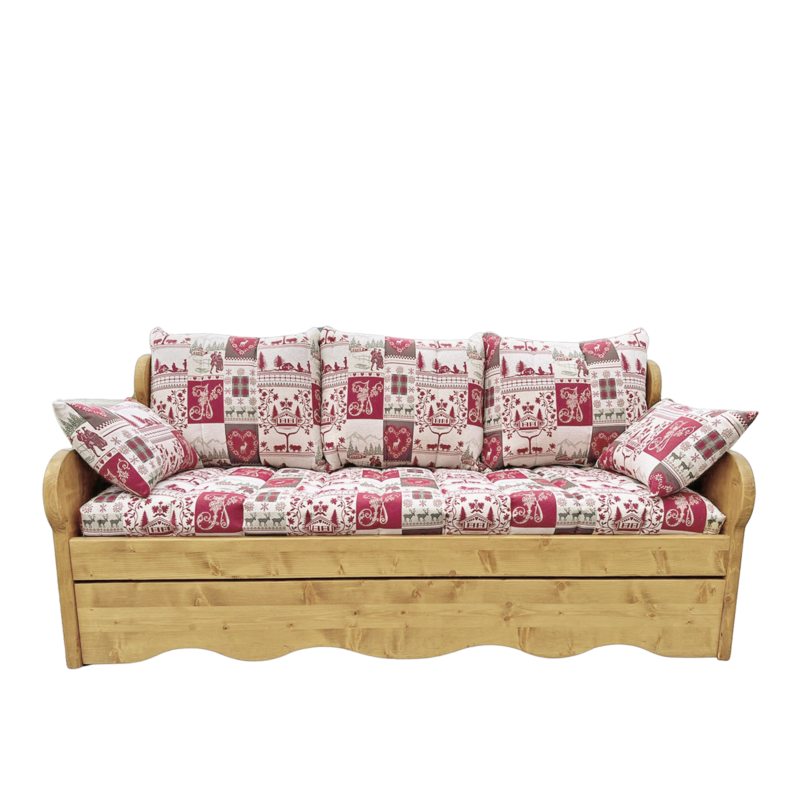 Canapé fixe 4 places en Pin Massif (Fabrication Française) –  Faucigny Canapés fixes meublespin.fr - mobilier et de décoration de style montagne ou chalet- meubles en pin, mobilier en bois massif de qualité, canapés convertibles - https://meublespin.fr