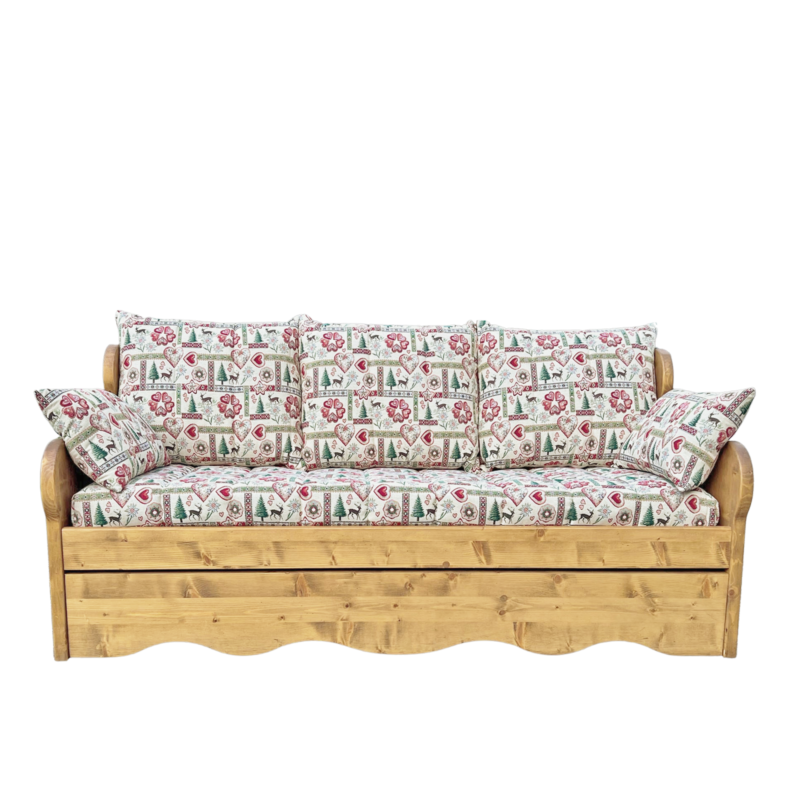 Canapé fixe 4 places en Pin Massif (Fabrication Française) –  Poligny Canapés fixes meublespin.fr - mobilier et de décoration de style montagne ou chalet- meubles en pin, mobilier en bois massif de qualité, canapés convertibles - https://meublespin.fr