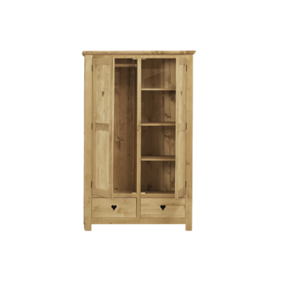 Armoire 2 Portes 2 Tiroirs Chamonix en Pin Massif « Exclusivité WEB » - meublespin.fr - Armoires en bois massif Armoire 2 Portes 2 Tiroirs Chamonix en Pin Massif « Exclusivité WEB » Armoires en bois massif meublespin.fr - mobilier et de décoration de style montagne ou chalet- meubles en pin, mobilier en bois massif de qualité, canapés convertibles - https://meublespin.fr
