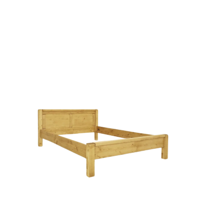Lit en pin massif pied bas 140 x 190 cm – Morzine – « Exclusivité WEB » Morzine meublespin.fr - mobilier et de décoration de style montagne ou chalet- meubles en pin, mobilier en bois massif de qualité, canapés convertibles - https://meublespin.fr