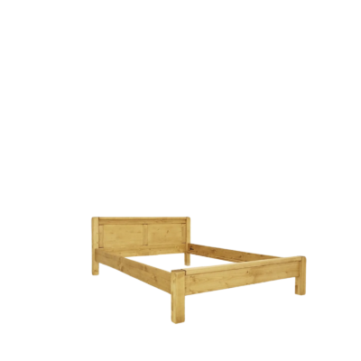 Lit en pin massif pied bas 160 x 200 cm – Morzine – « Exclusivité WEB » Morzine meublespin.fr - mobilier et de décoration de style montagne ou chalet- meubles en pin, mobilier en bois massif de qualité, canapés convertibles - https://meublespin.fr