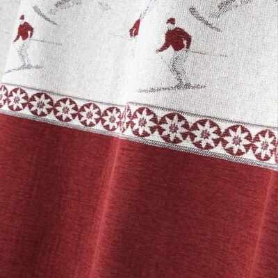 Rideau à œillets Avoriaz rouge Les Rideaux meublespin.fr - mobilier et de décoration de style montagne ou chalet- meubles en pin, mobilier en bois massif de qualité, canapés convertibles - https://meublespin.fr