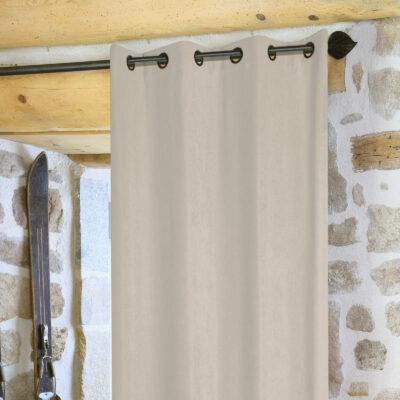 Rideau à œillets Harvard écru Les Rideaux meublespin.fr - mobilier et de décoration de style montagne ou chalet- meubles en pin, mobilier en bois massif de qualité, canapés convertibles - https://meublespin.fr