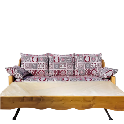 Canapé Gigogne Jura en Pin Massif – Tissu Archamps envers Canapés Gigognes en Bois Massif meublespin.fr - mobilier et de décoration de style montagne ou chalet- meubles en pin, mobilier en bois massif de qualité, canapés convertibles - https://meublespin.fr