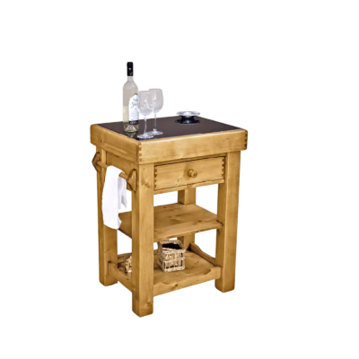 Billot de cuisine double face en pin massif 62 cm Chamonix meublespin.fr - mobilier et de décoration de style montagne ou chalet- meubles en pin, mobilier en bois massif de qualité, canapés convertibles - https://meublespin.fr