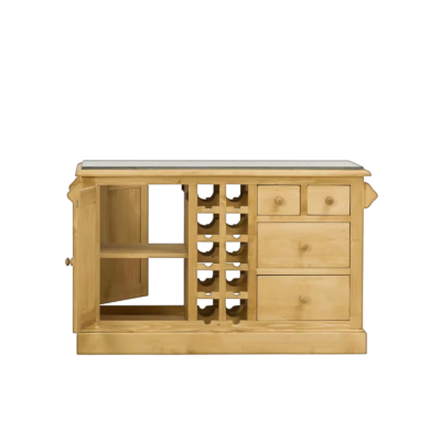 Grand billot de cuisine double face en pin massif 135 cm Chamonix meublespin.fr - mobilier et de décoration de style montagne ou chalet- meubles en pin, mobilier en bois massif de qualité, canapés convertibles - https://meublespin.fr