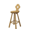 Chaise de Bar Chamonix en pin massif Bars meublespin.fr - mobilier et de décoration de style montagne ou chalet- meubles en pin, mobilier en bois massif de qualité, canapés convertibles - https://meublespin.fr