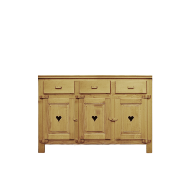 Base de Cuisine Chamonix 3 Portes 3 Tiroirs Pin Massif 120 cm Cuisine Chamonix meublespin.fr - mobilier et de décoration de style montagne ou chalet- meubles en pin, mobilier en bois massif de qualité, canapés convertibles - https://meublespin.fr