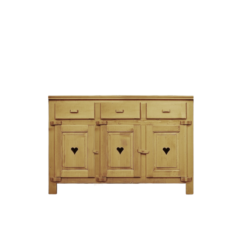 élément bas 120 cm 3 Portes 3 Tiroirs CHAMONIX en Pin Massif Cuisine Chamonix meublespin.fr - mobilier et de décoration de style montagne ou chalet- meubles en pin, mobilier en bois massif de qualité, canapés convertibles - https://meublespin.fr