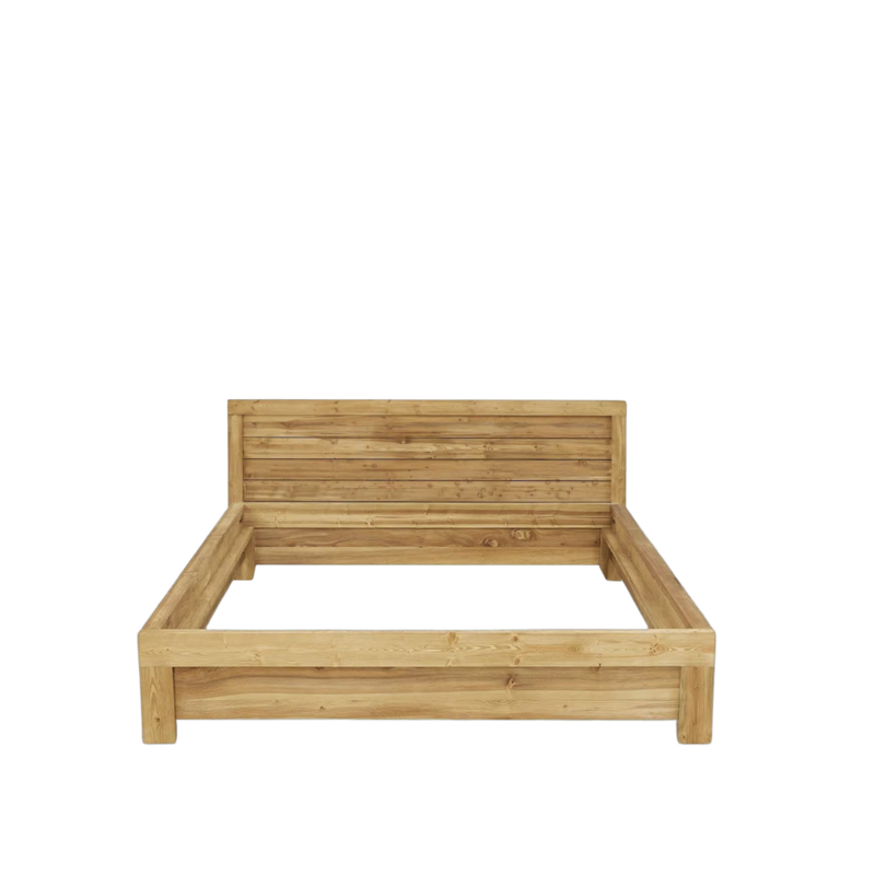 Lit en Pin Brossé Montana 140 x 190cm Montana meublespin.fr - mobilier et de décoration de style montagne ou chalet- meubles en pin, mobilier en bois massif de qualité, canapés convertibles - https://meublespin.fr