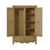 Armoire 2 Portes 2 Tiroirs Chamonix en Pin Massif Armoires en bois massif meublespin.fr - mobilier et de décoration de style montagne ou chalet- meubles en pin, mobilier en bois massif de qualité, canapés convertibles - https://meublespin.fr