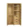 Armoire 2 Portes + 3 tiroirs en Pin Brossé Montana Armoires en bois massif meublespin.fr - mobilier et de décoration de style montagne ou chalet- meubles en pin, mobilier en bois massif de qualité, canapés convertibles - https://meublespin.fr