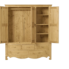 Armoire 3 Portes 5 Tiroirs sans cœurs en Pin Massif Armoires en bois massif meublespin.fr - mobilier et de décoration de style montagne ou chalet- meubles en pin, mobilier en bois massif de qualité, canapés convertibles - https://meublespin.fr