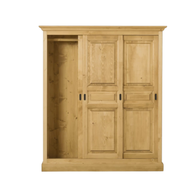 Armoire 3 Portes Coulissantes en Pin Massif - meublespin.fr - Armoires en bois massif Armoire 3 Portes Coulissantes en Pin Massif Armoires en bois massif meublespin.fr - mobilier et de décoration de style montagne ou chalet- meubles en pin, mobilier en bois massif de qualité, canapés convertibles - https://meublespin.fr