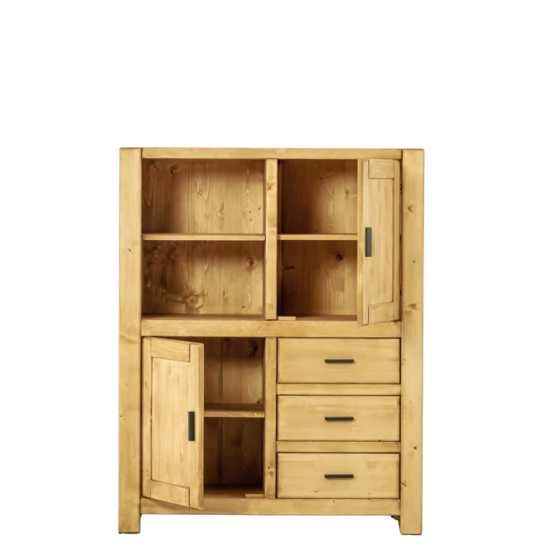 Bahut Morzine 2 Portes + 3 Tiroirs en Pin Massif Buffets & bahuts en bois massif meublespin.fr - mobilier et de décoration de style montagne ou chalet- meubles en pin, mobilier en bois massif de qualité, canapés convertibles - https://meublespin.fr