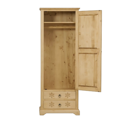 Bonnetière 1 Porte et 2 Tiroirs Sculptée Chalet en Pin Massif - meublespin.fr - Armoires en bois massif Bonnetière 1 Porte et 2 Tiroirs Sculptée Chalet en Pin Massif Armoires en bois massif meublespin.fr - mobilier et de décoration de style montagne ou chalet- meubles en pin, mobilier en bois massif de qualité, canapés convertibles - https://meublespin.fr