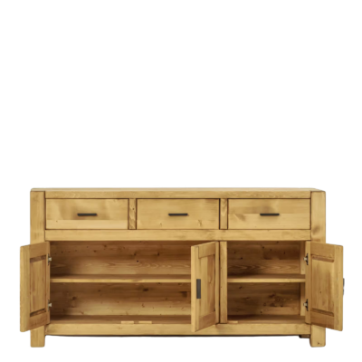 Buffet Bas Morzine 3 Portes + 3 Tiroirs en Pin Massif : 160 cm Buffets & bahuts en bois massif meublespin.fr - mobilier et de décoration de style montagne ou chalet- meubles en pin, mobilier en bois massif de qualité, canapés convertibles - https://meublespin.fr