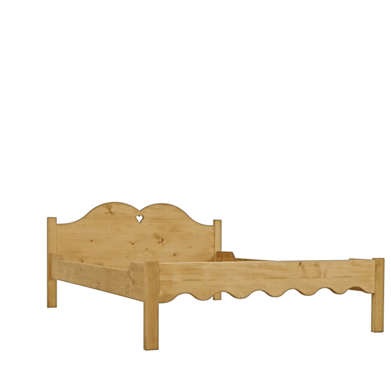 Lit en Pin Massif Chamonix pied bas 140 x 190 cm Chamonix meublespin.fr - mobilier et de décoration de style montagne ou chalet- meubles en pin, mobilier en bois massif de qualité, canapés convertibles - https://meublespin.fr