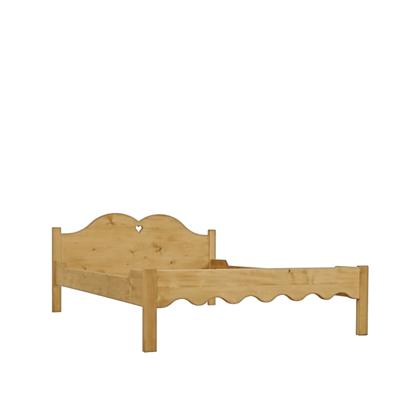 Lit en Pin Massif Chamonix pied bas 160 x 200 cm Chamonix meublespin.fr - mobilier et de décoration de style montagne ou chalet- meubles en pin, mobilier en bois massif de qualité, canapés convertibles - https://meublespin.fr