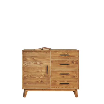 Buffet Bas 1 Porte + 4 Tiroirs en Pin Massif – Avignon Buffets & bahuts en bois massif meublespin.fr - mobilier et de décoration de style montagne ou chalet- meubles en pin, mobilier en bois massif de qualité, canapés convertibles - https://meublespin.fr